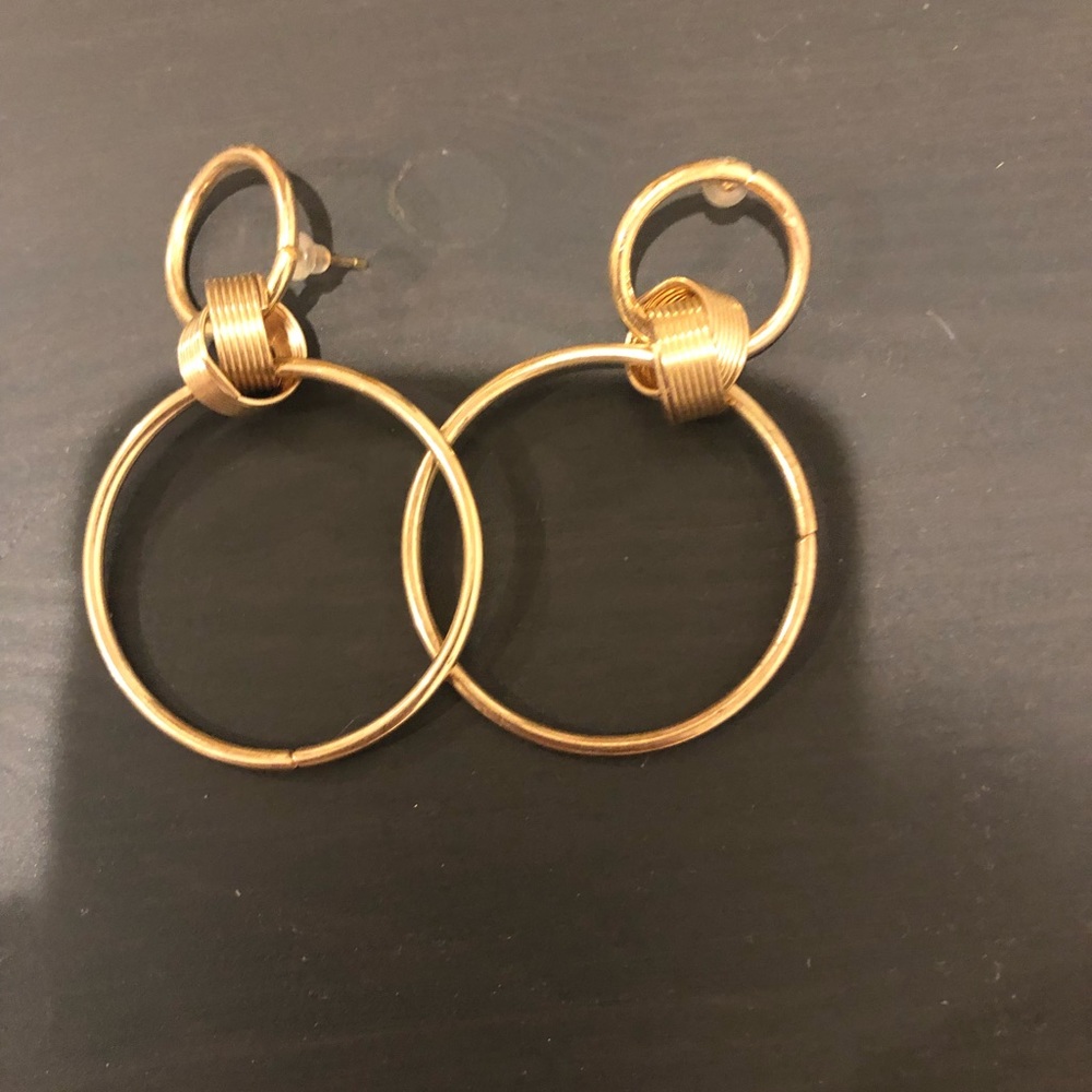Faux gold hoops